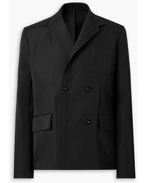 Sacai Doppelreihiges sakko aus einer seiden-baumwollmischung - Schwarz