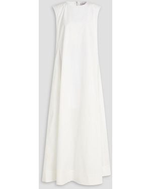 REMAIN Birger Christensen Cotton-Blend Poplin Maxi Dress - White