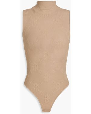 Victoria Beckham Jacquard-knit Bodysuit - White