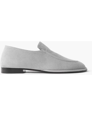 Neous Polaris Leather-Trimmed Suede Loafers - White
