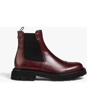 Ferragamo Leather Chelsea Boots - Brown