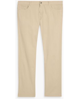 Canali Cotton-Blend Twill Chinos - Natural