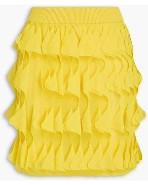 Missoni Ruffled Crochet-knit Mini Skirt - Yellow