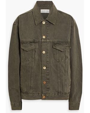 SLVRLAKE Denim Boyfriend Trucker Denim Jacket - Green