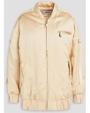 Zimmermann Padded Satin Bomber Jacket - Natural
