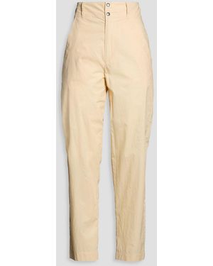 Isabel Marant Faliana Cotton-Poplin Tapered Trousers - Natural
