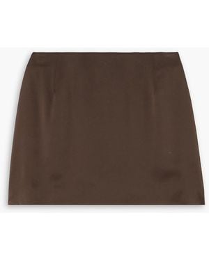 Peter Do Silk-charmeuse Mini Skirt - Brown