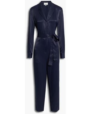 3.1 Phillip Lim Belted Satin Jumpsuit - Blue