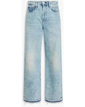 Rag & Bone Logan hoch sitzende jeans in acid-waschung mit weitem bein - Blau
