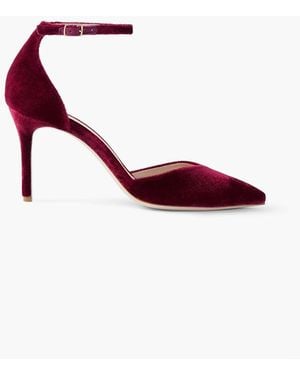 Porte & Paire Velvet Pumps - Red