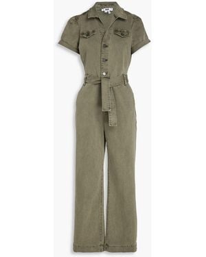 PAIGE Anessa jumpsuit aus denim mit gürtel - Grün