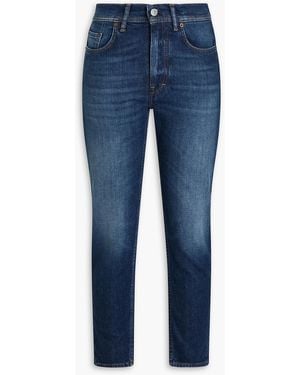 Acne Studios Cropped Faded Mid-rise Slim-leg Jeans - Blue