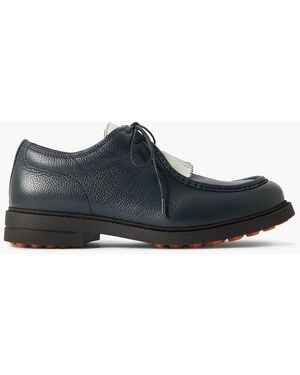 MR P. Golf Fringed Leather Shoes - Black