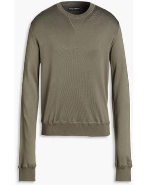 Dolce & Gabbana Silk-jersey Sweatshirt - Green