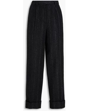 Rag & Bone Marianne Bouclé Wool Tapered Trousers - Black