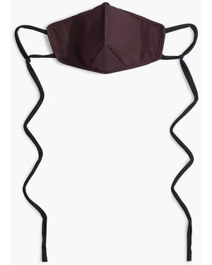 Rick Owens Cotton-Poplin Face Mask - Brown