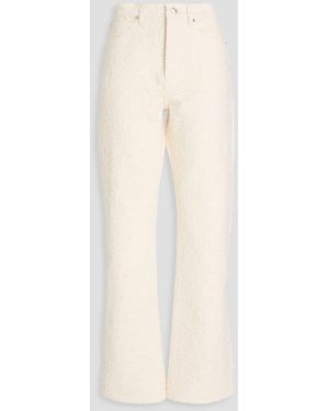 FRAME High-Rise Straight-Leg Jeans - Natural