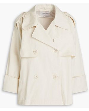 Ba&sh Brone Double-breasted Cotton-gabardine Jacket - White
