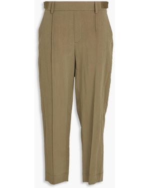 Vince Cropped Tencel Lyocell-Blend Tapered Pants - Green