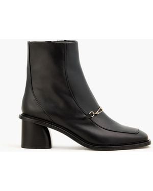 Sandro Ankle boots aus leder mit verzierung - Schwarz