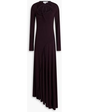 Victoria Beckham Asymmetric Twisted Jersey Gown - Blue