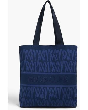 Moncler Jacquard-knit Tote - Blue