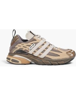 adidas Adistar Mesh And Suede Trainers - Natural