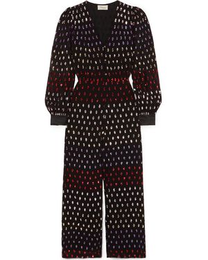 Temperley London Wendy Sequined Chiffon Jumpsuit - Black
