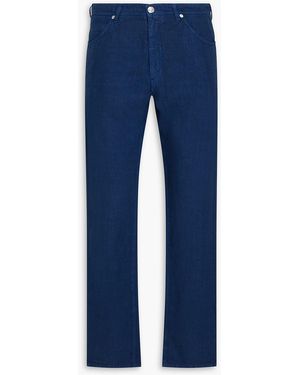 120% Lino Linen Trousers - Blue