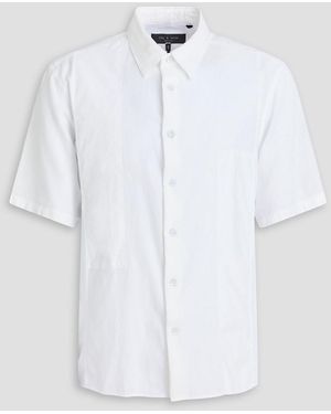 Rag & Bone Dalton Patchwork Cotton And Lyocell-blend Twill Shirt - White