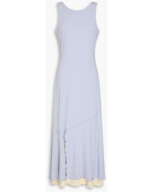 10 Crosby Derek Lam Stephanie midikleid aus stretch-jersey mit rüschen - Weiß