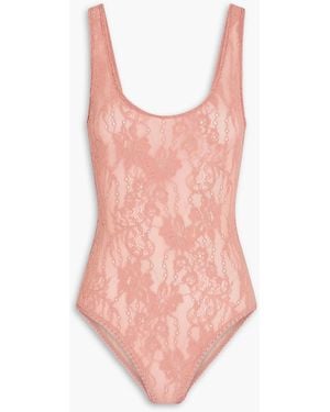 Zimmermann Lace Bodysuit - Pink