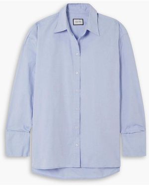 BEARE PARK Oversized Cotton Shirt - Blue