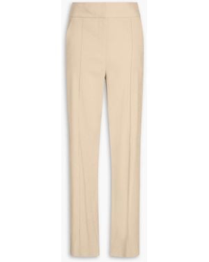 Veronica Beard Cruz Linen-Blend Straight-Leg Pants - Natural