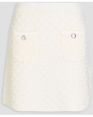 Maje Jacquard-Knit Mini Skirt - Natural