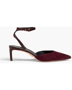 Veronica Beard Colette Suede Pumps - Red
