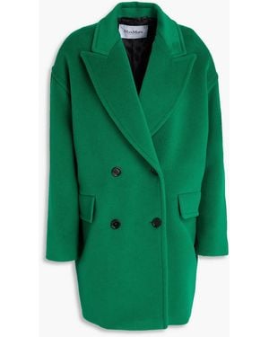 Max Mara Double-Breasted Wool And Cashmere-Blend Felt Coat - Green