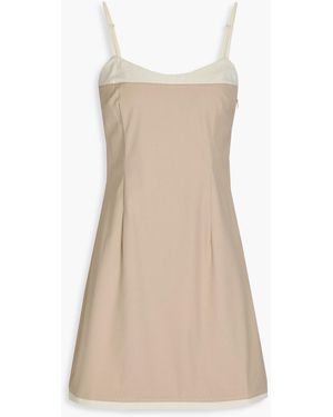 REMAIN Birger Christensen Two-tone Twill Mini Dress - Natural