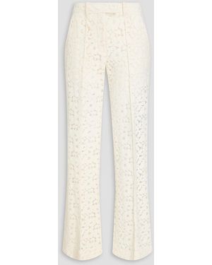 Zimmermann Corded Lace Cotton-Blend Straight-Leg Trousers - White
