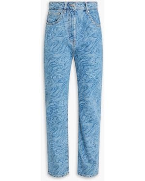 IRO Hoch sitzende jeans mit geradem bein und print - Blau