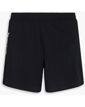 Y-3 Logo-Print Stretch-Jersey Shorts - Blue