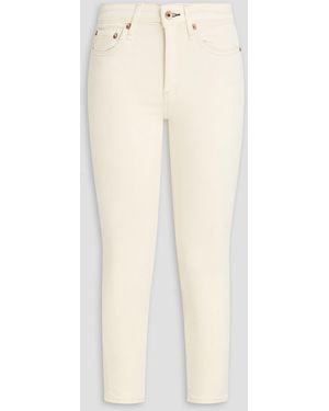 Rag & Bone Cate Cropped Mid-Rise Skinny Jeans - White