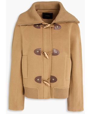 Maje Wool-Blend Felt Coat - Brown