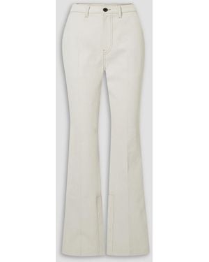 LVIR Topstitched High-rise Flared Jeans - White