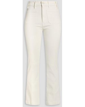 Mother Hustler High-Rise Flared Jeans - White
