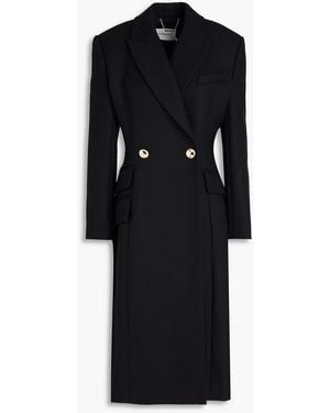 Zimmermann Double-Breasted Wool-Blend Twill Coat - Black