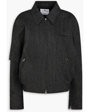 Courreges Wool Bomber Jacket - Black