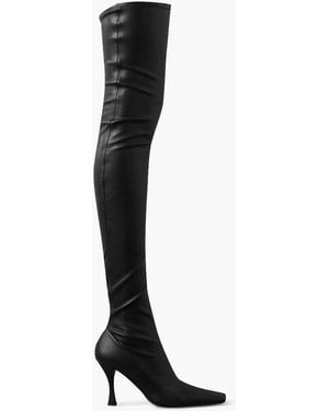 Proenza Schouler Faux Stretch-leather Over-the-knee Boots - Black