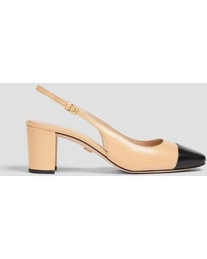 Veronica Beard Cecile Two-tone Leather Slingback Court Shoes - Pink