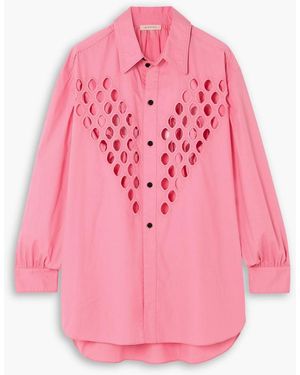 DIOTIMA Broderie Anglaise Cotton-Poplin Shirt - Pink